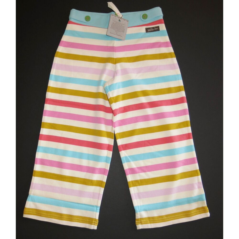 Matilda Jane girls pants 12 Carnival stripe knit straightees A Wonderful Parade